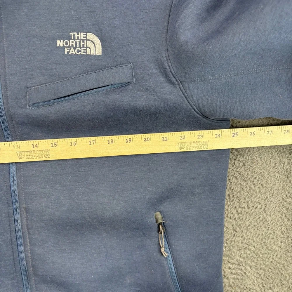 The North Face Mens XL Blue‎ Full Zip Fleece Jacket Mock Neck Colorblock